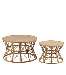 CAFE TABLE JAKARTA BAMBOO SET OF 2     - CAFE, SIDE TABLES
